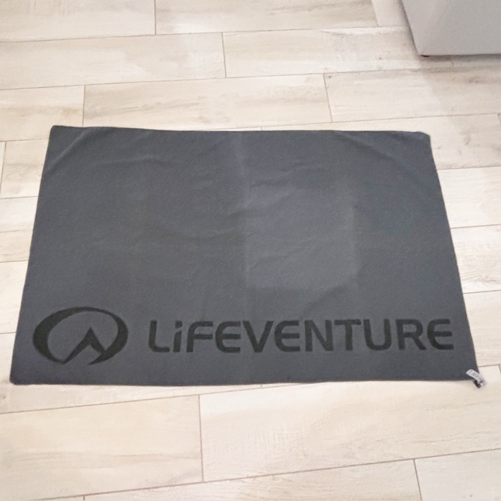 LIFEVENTURE Gray Soft Microfiber Travel Towel Lightweight Quick Dry 48” X 30”
